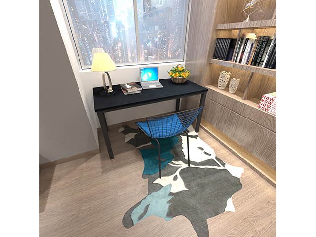 47inch Computer Desk Game Desk MDF And Metal Multi-function Table For Dining and Living Room,Modern Minimalistic Style, Solid Sturdy Table,Brown,GT93