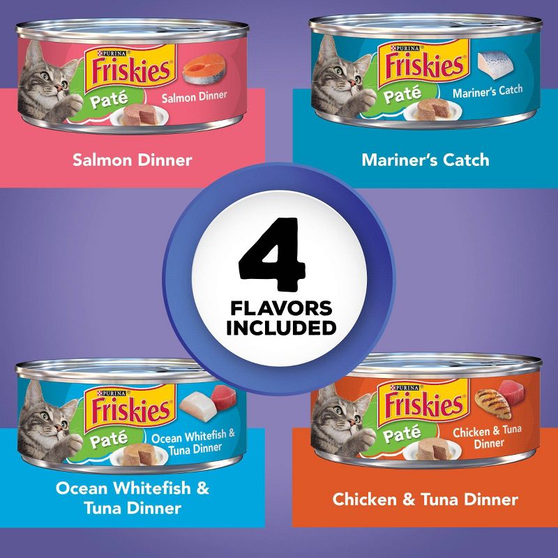 Purina Friskies Paté Seafood & Chicken Favorites Wet Cat Food - 5.5oz/40ct Variety Pack