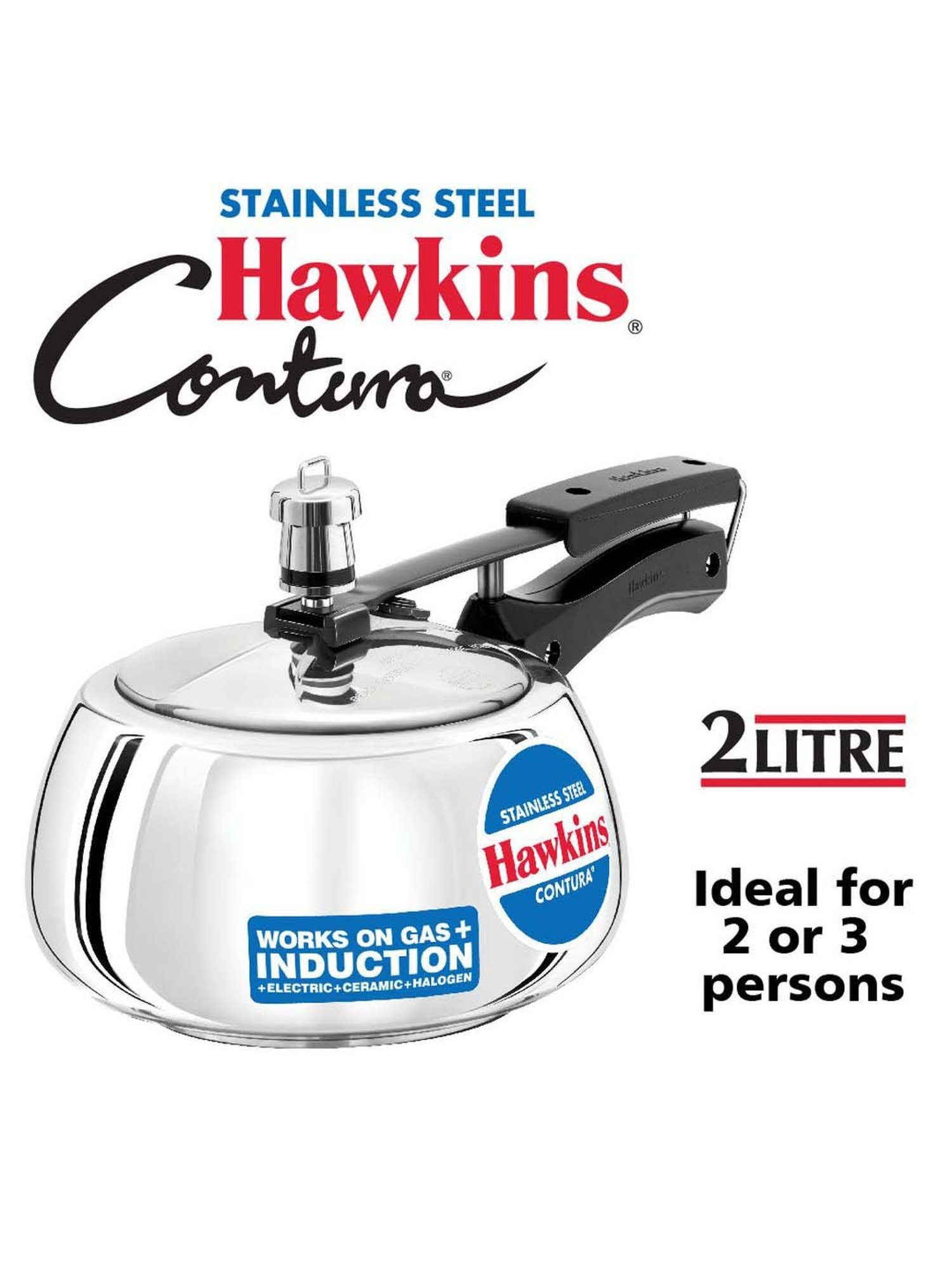 Borosil Silver Aluminium Pressure Cooker (5 L)