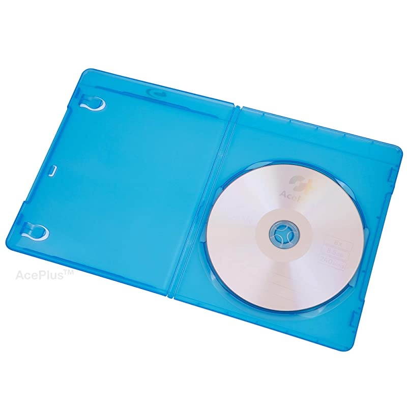 25 Pieces Bluray Replacement Case Slim 6mm Single with Wrap Around Sleeve Screen Printed Logo