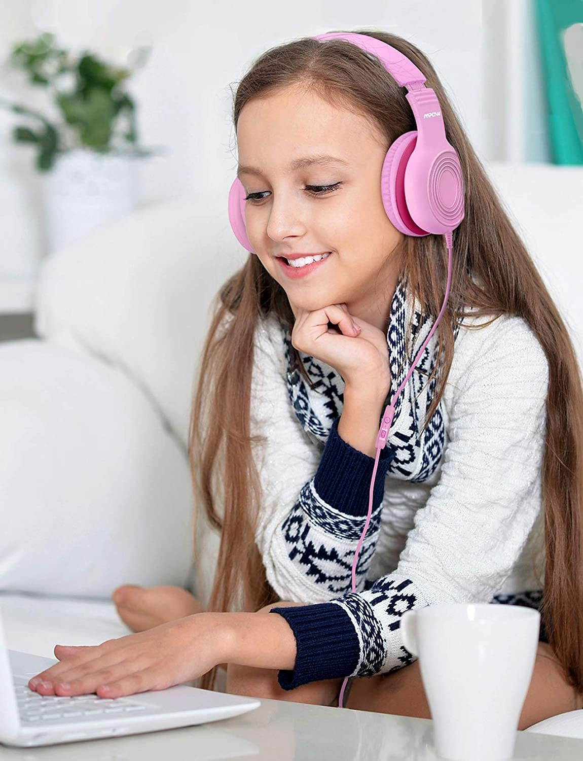 Mpow CH6S Kids Headphones with Microphone Over Ear On Ear Headphones for Kids with HD Sound Sharing Function for Children Boys Girls Volume Limit Safe 85dB94dB Headset for School Travel