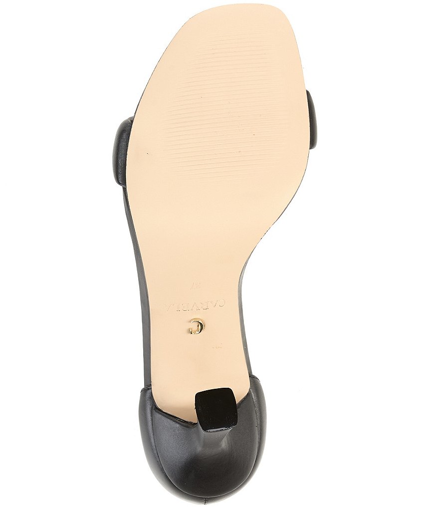 Carvela Glare Leather Chain Detail Ankle Strap Detail Dress Sandals