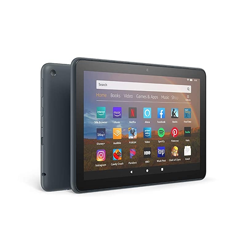 HD 8 Plus tablet, HD display, 32 GB, our best 8" tablet for portable entertainment, Slate, without lockscreen ads