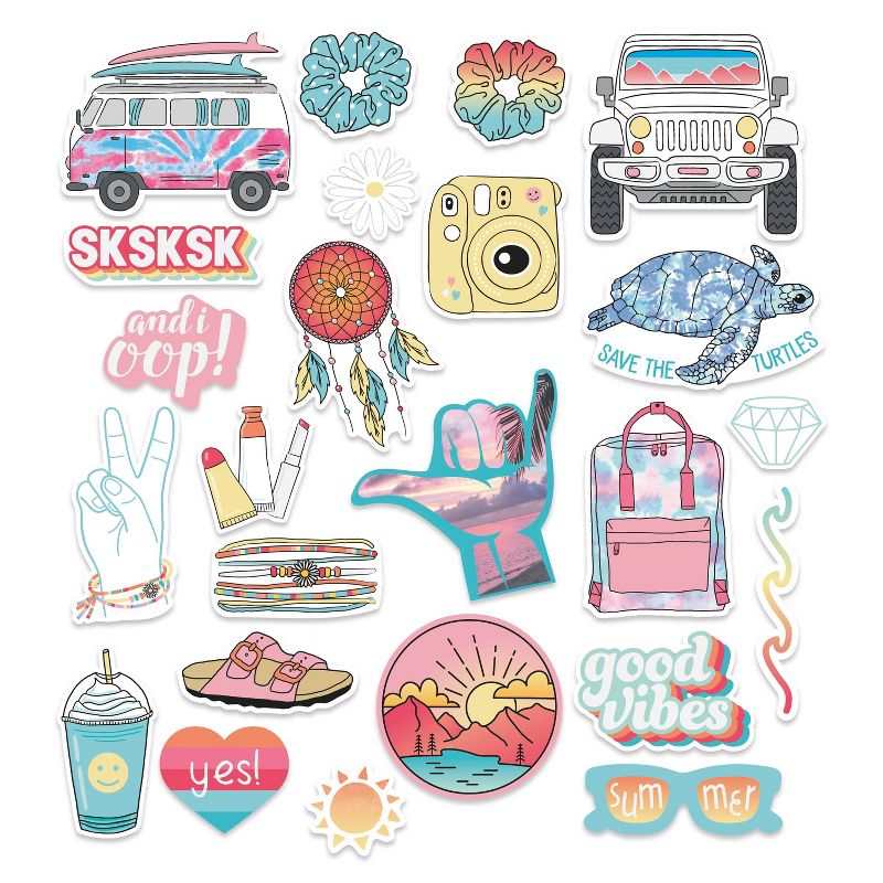 Zak! Designs Vinyl Sticker Set 24pc - VSCO Girl
