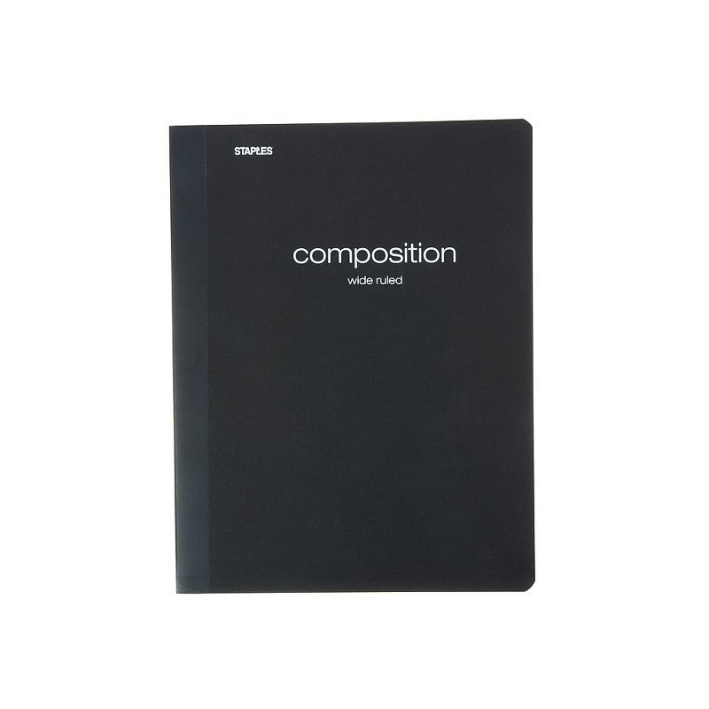 Staples Poly Composition Notebook 9.75" x 7.5" Wide Rule 70 Sh. Assorted 421175