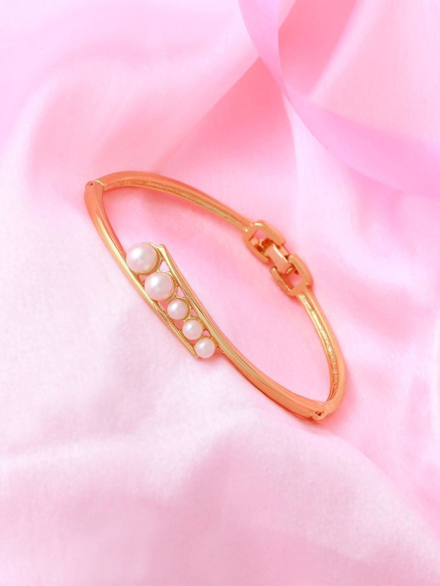 Estele Gold-Plated Pearl Bracelet for Women