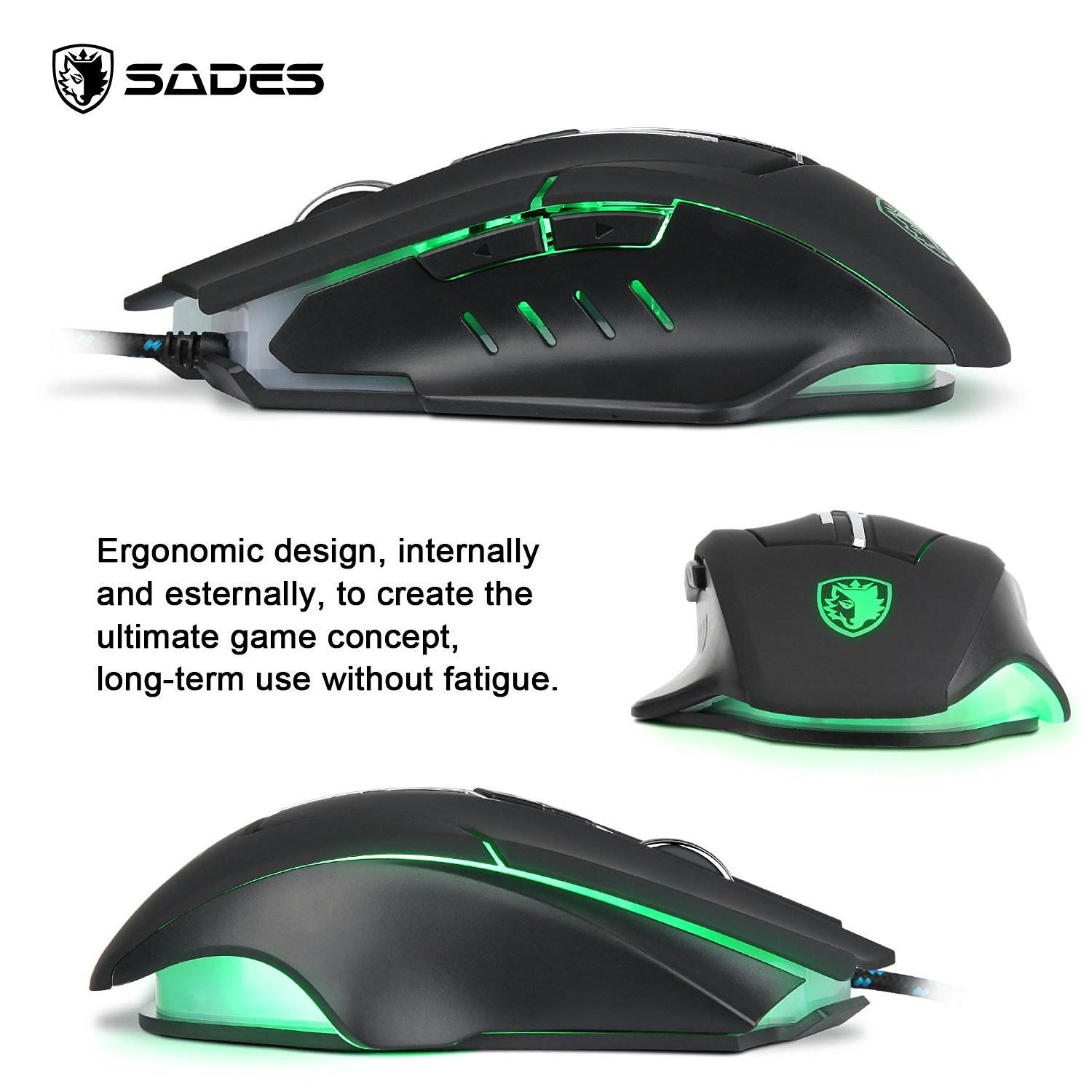 Magece G2 Gaming Mice 3200 DPI 6 Buttons Professional Ergonomic Gaming Mouse for PC Mac Gamer