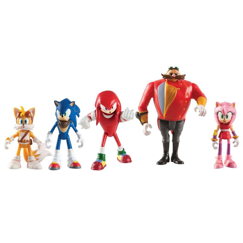 Tomy Sonic the Hedgehog 3 Inch Figure Set - Sonic/ Knuckles/ Tails/ Amy/ Dr. Eggman