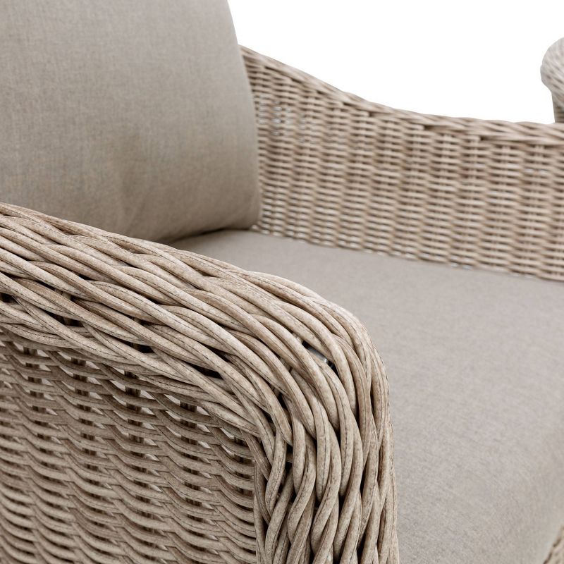 Laurel Lounge Chair Weathered Brown Frame Sunbrella Cast Shale Gray Fabric - La-Z-Boy