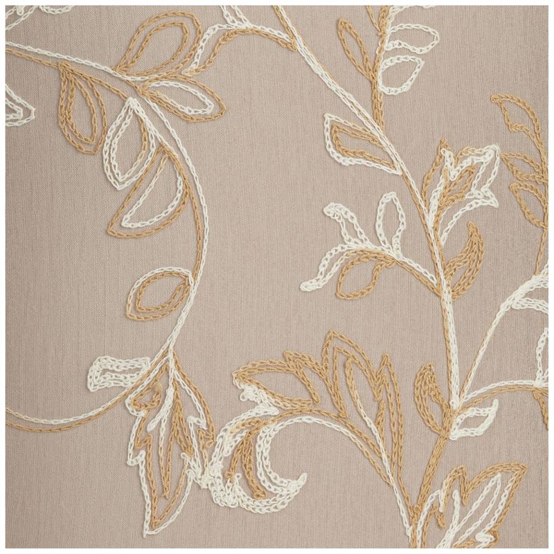 Springcrest Khaki Floral Linen Medium Drum Lamp Shade 14" Top x 15" Bottom x 11" High (Spider) Replacement with Harp and Finial