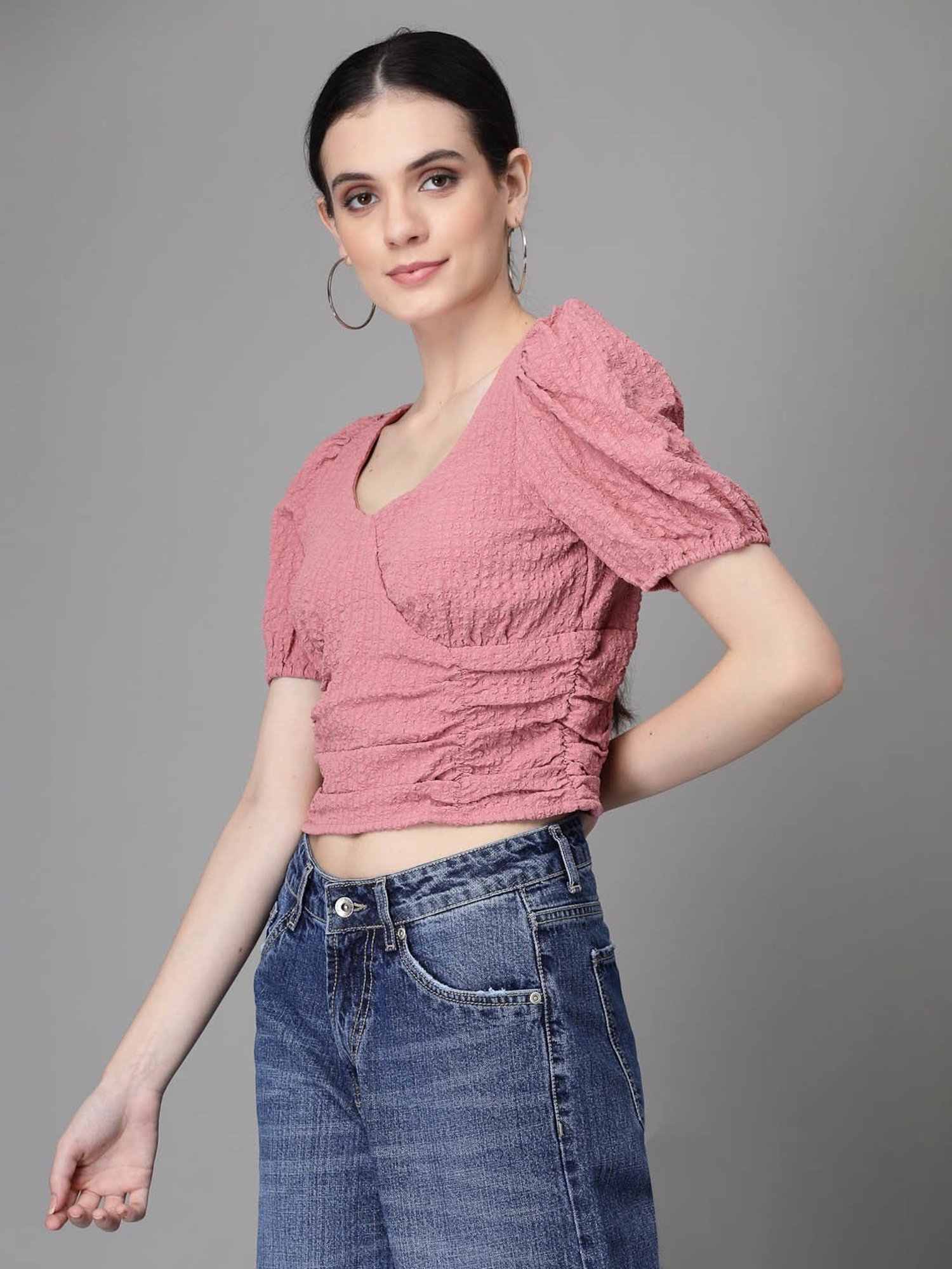 Global Republic Pink Embroidered Top