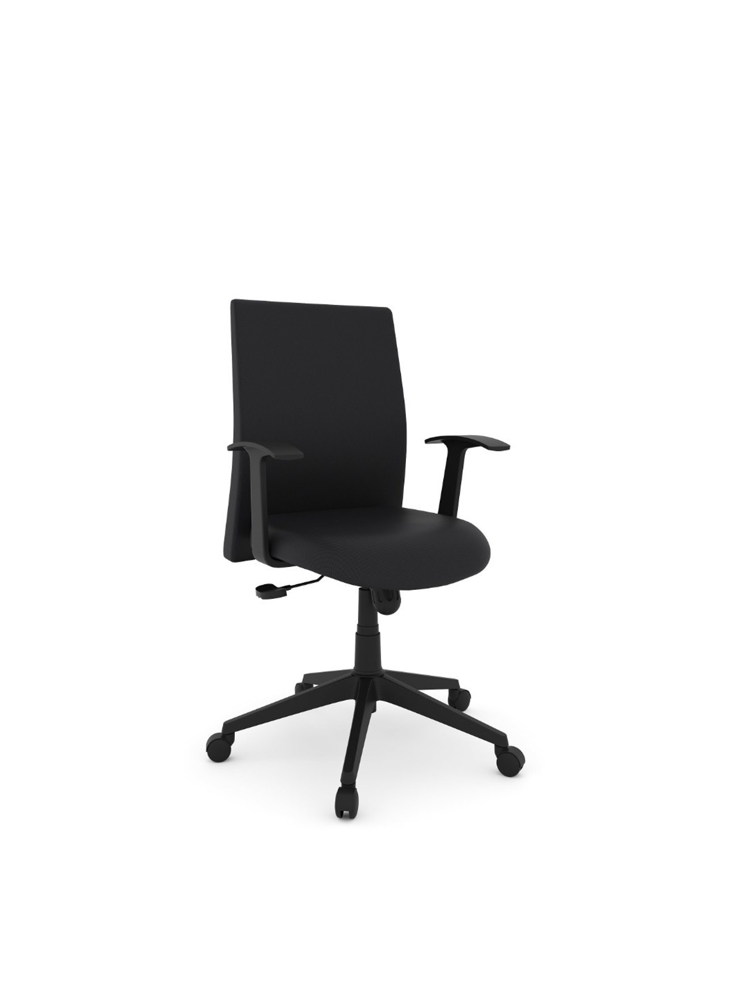 Nilkamal Optima Black Fabric Mid Back Office Chair with Height Adjustable & Swivel