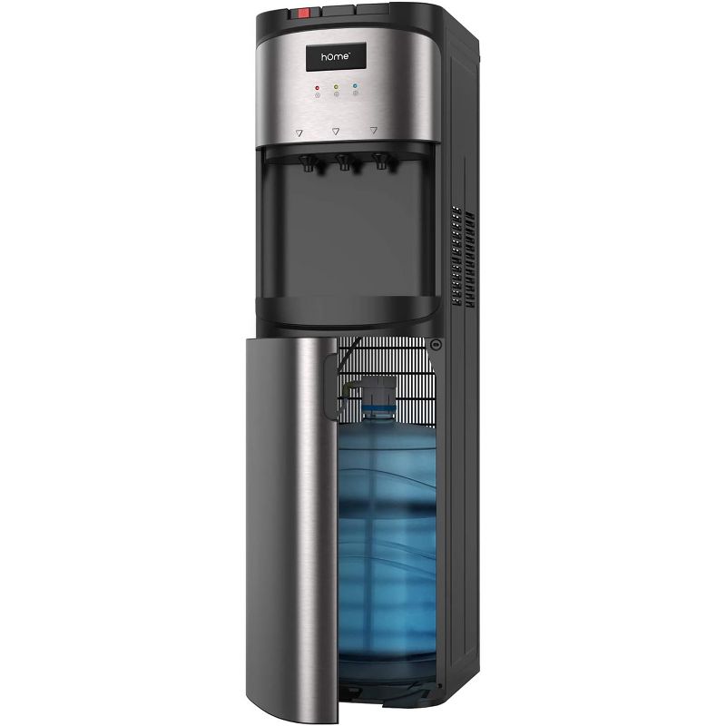 Home Labs Bottom Loading Water Dispenser in Silver and Black