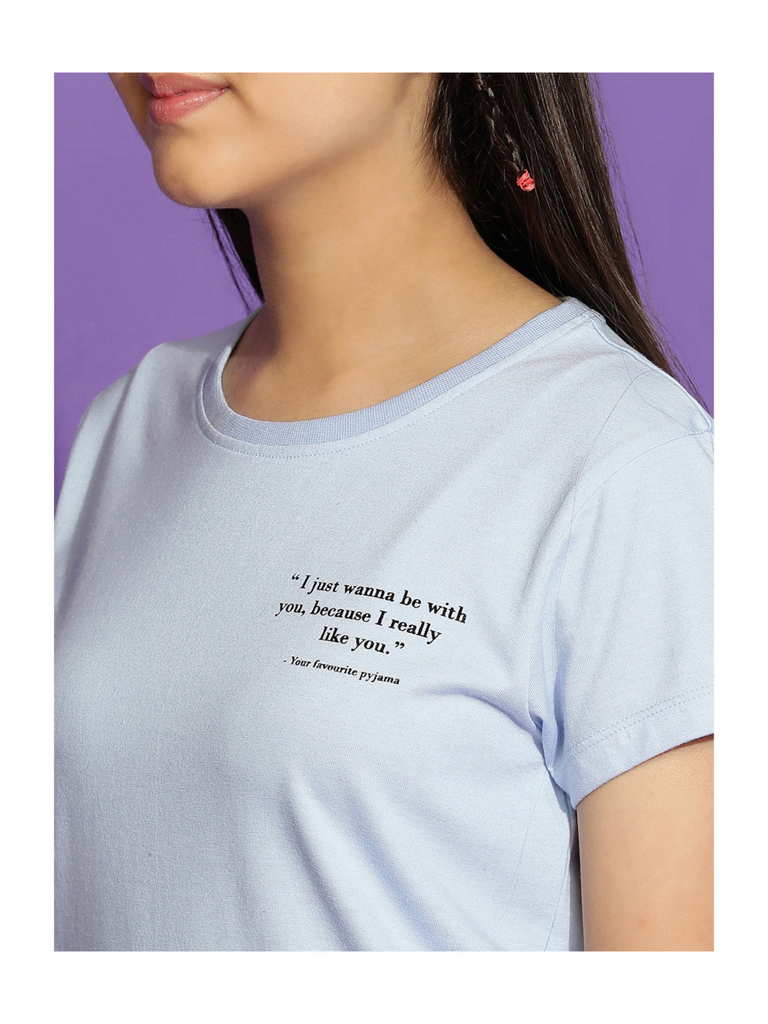 Lil Tomatoes Girls Blue Printed Top with Shorts