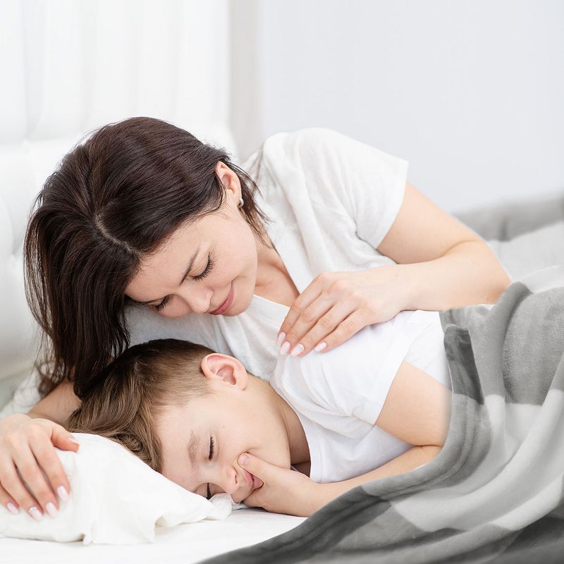 1 Pc Twin Polyester Flannel Fleece Bed Blankets Pink  - PiccoCasa