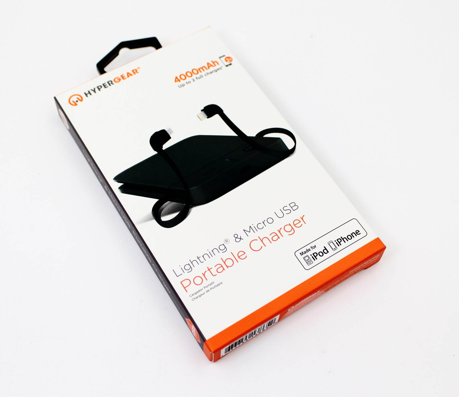 Hypergear 4000mah Lightning Micro USB Cable Portable Charger Power Bank iPhone