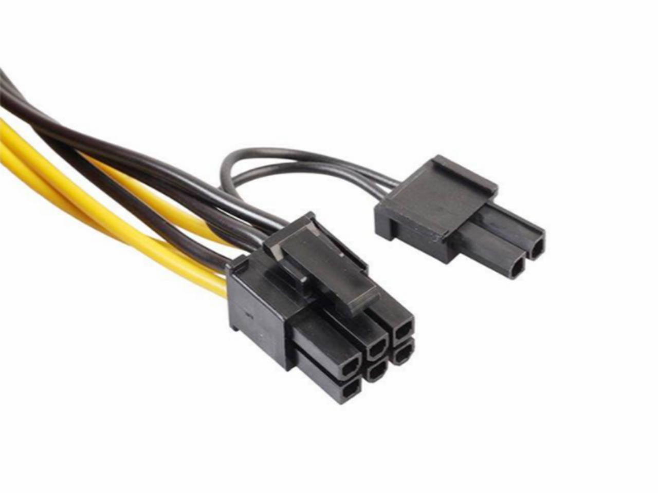 6 inch Dual PCIe 8pin(6+2) to 6pin PCI-E Power Adapter Cable for GPU Power Supply,PCIe 6-pin to 2 x PCIe 8pin Ethereum Mining Video Card to PSU Power Cable ZVVN