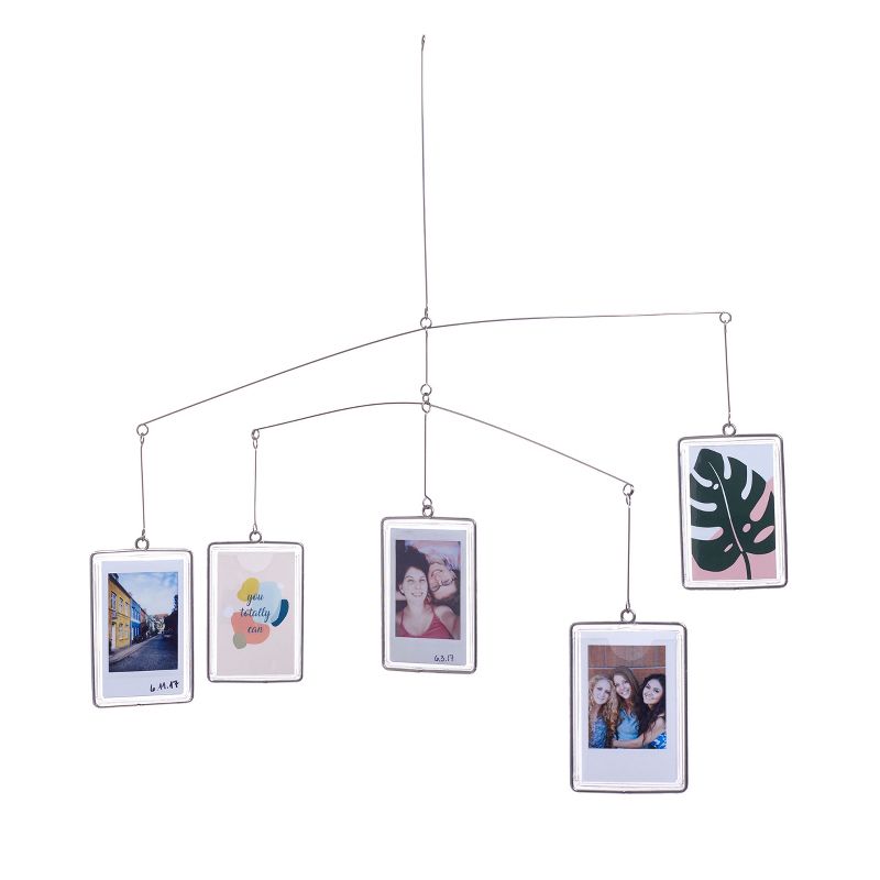 Design Ideas Lookers Photomobile - Decorative Photo Display - Clear Vinyl & Chrome, 15.25" x 15.25" x 16"