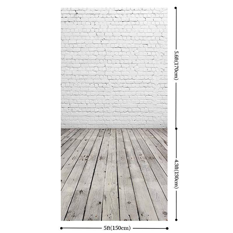 5x10 Vinyl Backdrop for Photo Studio Pictures Home Decoration DIY Food Background Brick and Wood Floor D2504