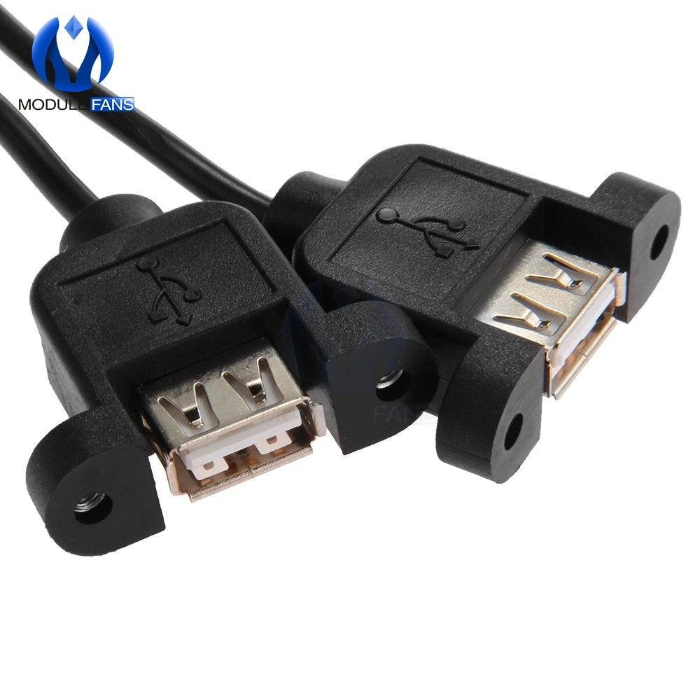 Dual 2 USB DC-DC 12V to 5V Max 3A Car Power Converter Module Cable Female Port Waterproof Step Down Converter