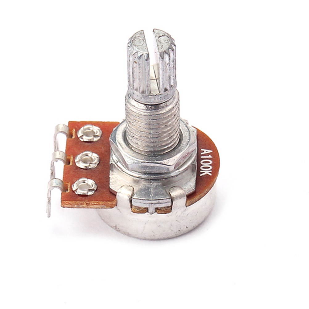 A100K-ohm Control Pot Guitar Audio Tone Potentiometer with Split Shaft 18mm GP203