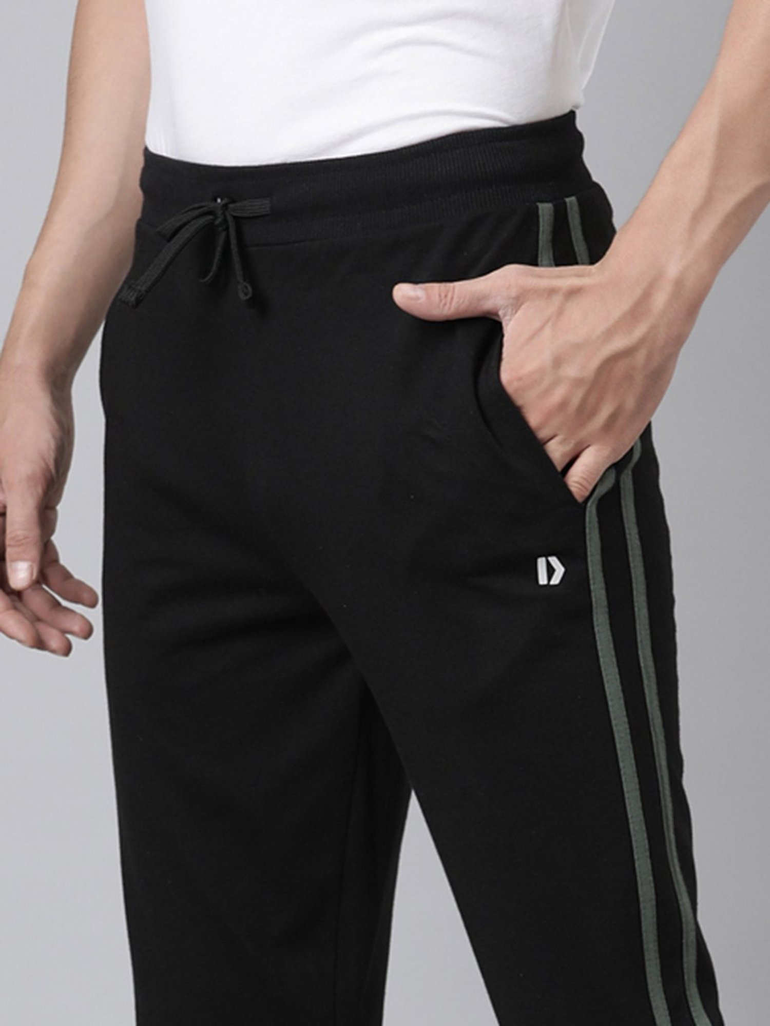 Dixcy Scott Originals Black Regular Fit Striped Joggers