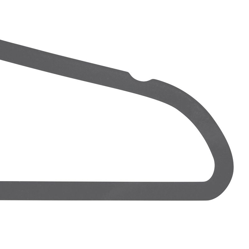 Simplify 10pc Super Slim Velvet Huggable Hangers Gray