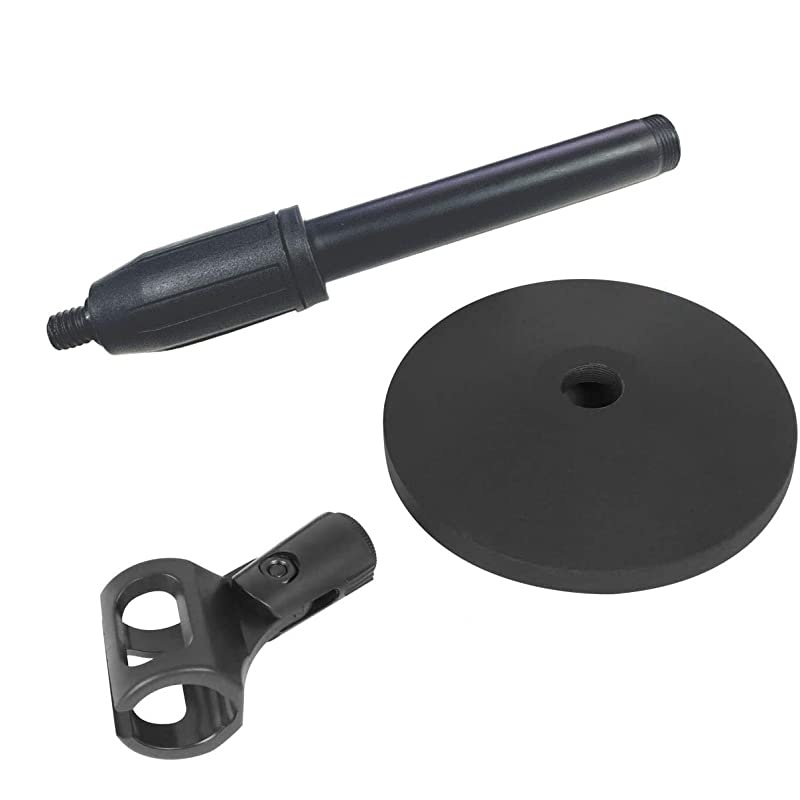 Microphone Stand, Heavy Duty Table Desk Microphone Stand with Non-Slip Metal Base, Adjustable Tabletop Mic Stand for Blue Yeti Snowball Spark & Other Microphone