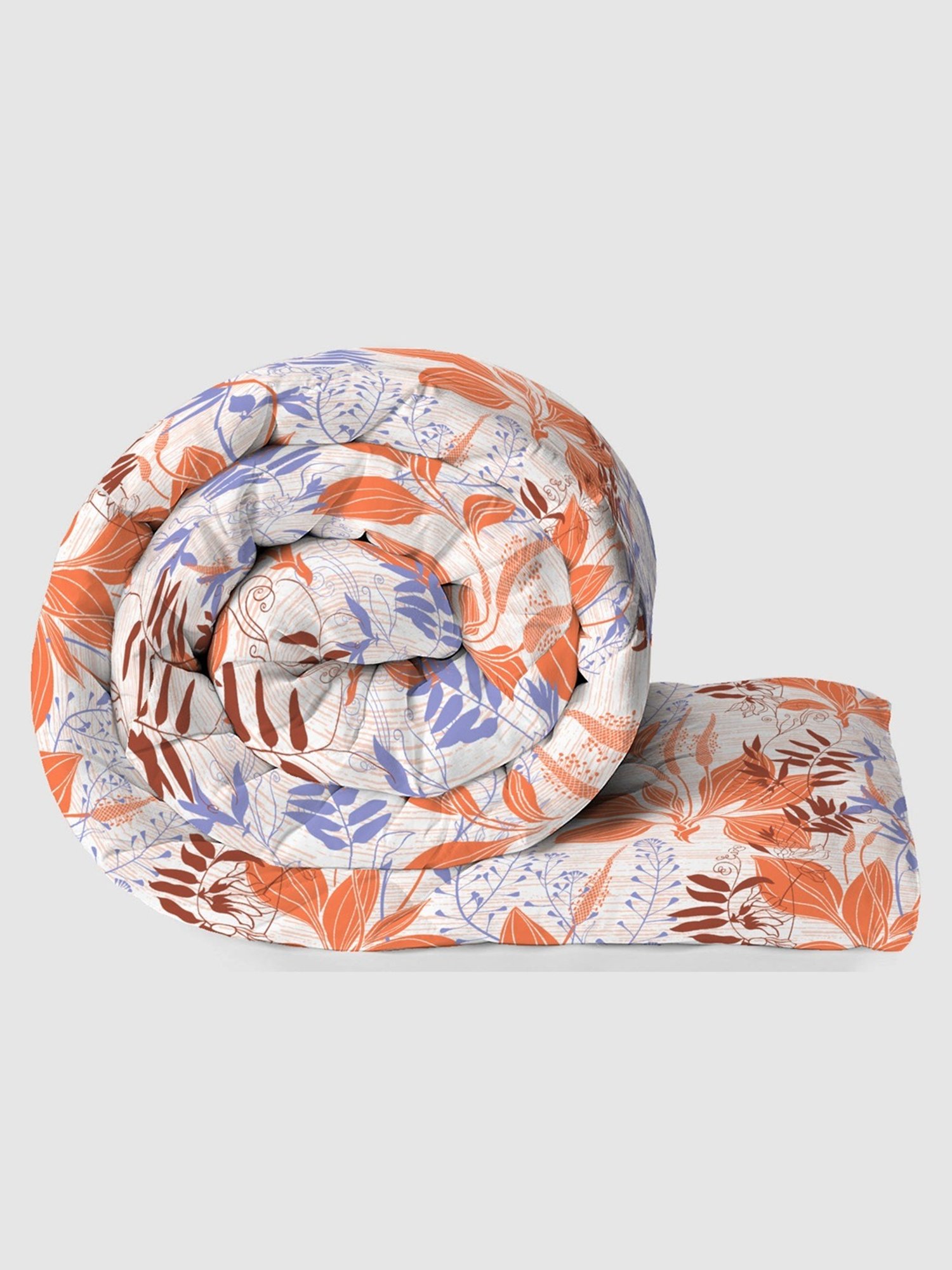 Layers Milano Floral Orange 146 TC Cotton King Bedding Set