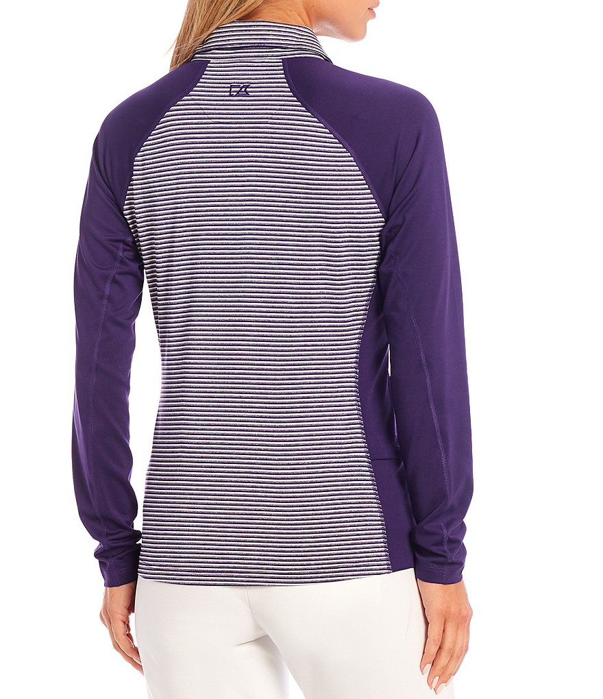 Cutter & Buck Forge Tonal Stripe Stretch Half Zip Top