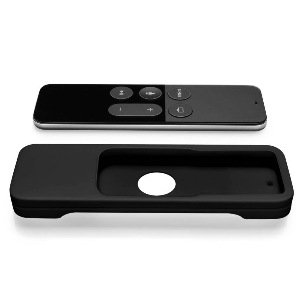 Apple TV 4K / 4th Remote Case (Black) - Protective Soft Silicone Case Cover Skin for New Apple TV 4th Generation 64GB/32GB Siri Remote Control Controller with Lanyard Handle Strap