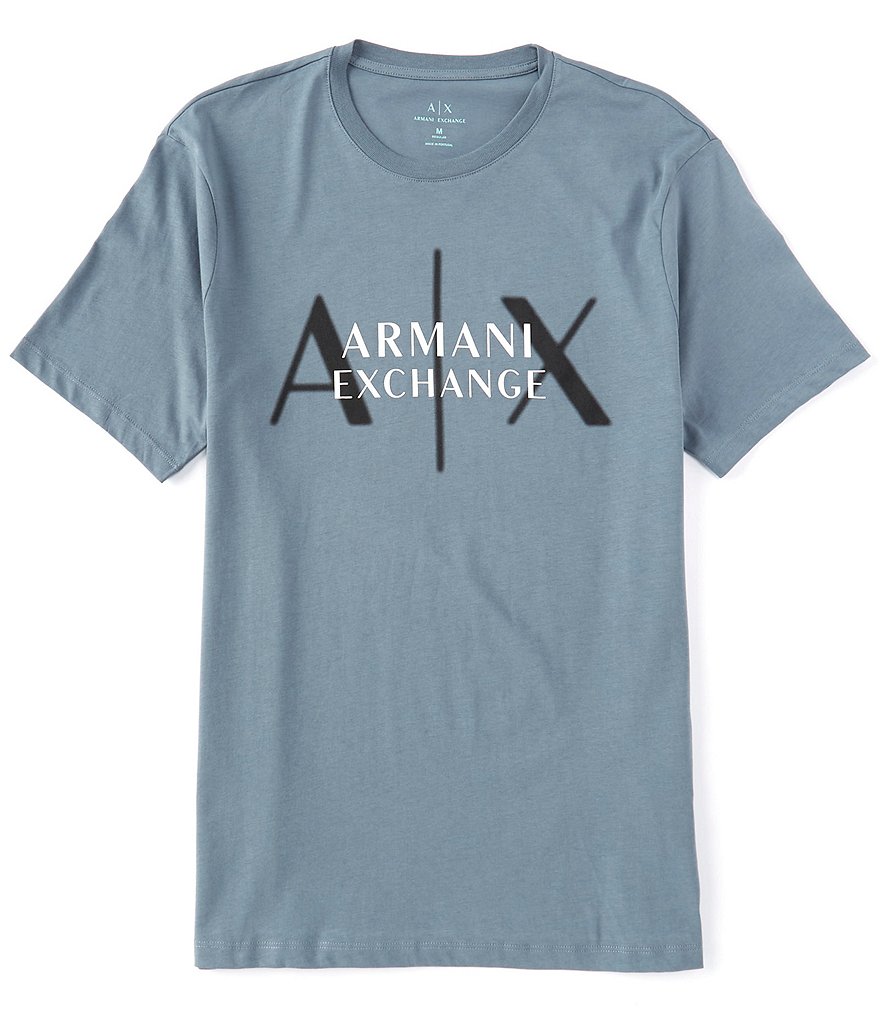 Armani Exchange Watermark Logo Short-Sleeve Tee