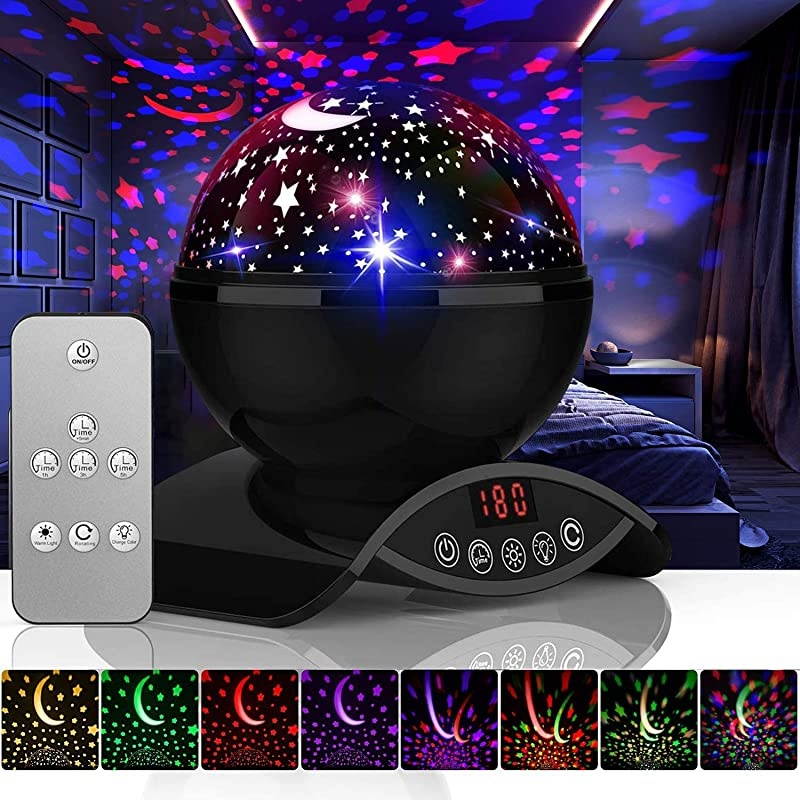 Night Lighting Lamp Modern Star Rotating Sky Projection Romantic Star Projector Lamp for Kids USB Rechargeable amp Remote Control Best Gifts for KidsBedroomUpgrade