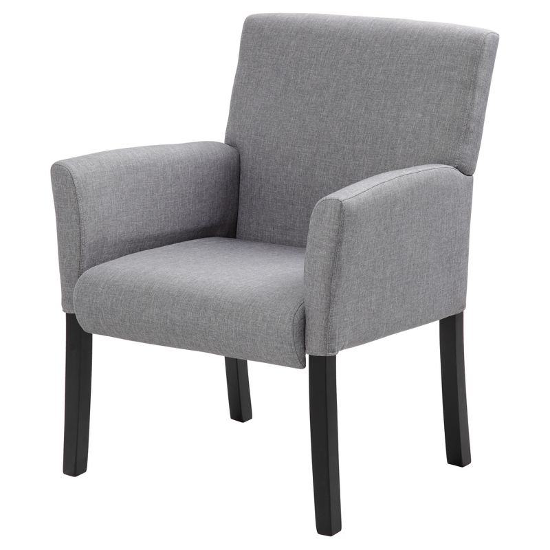 Box Arm Linen Guest Chair Gray - Boss Office Products