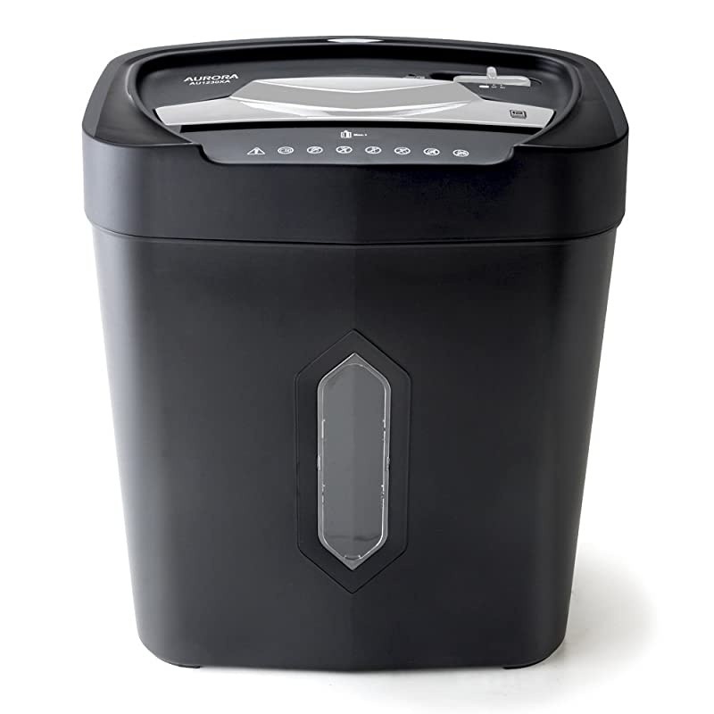 AU1230XA AntiJam 12Sheet Crosscut Paper and Credit Card Shredder with 52gallon Wastebasket
