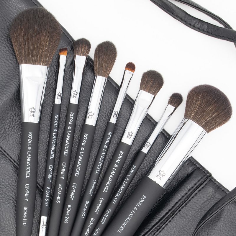 OMNIA Brush Artist Favorites, Clint Brock, 9pc Makeup Brush Set with Wrap