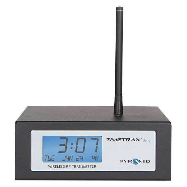 PYRAMID 9T1WI 14" RF Transmitter Desktop Clock, Black