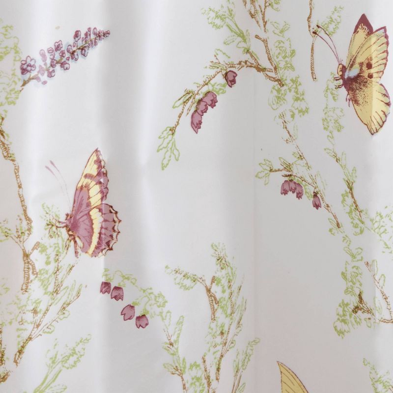 Garden Flight Butterflies PEVA Shower Curtain - Zenna Home