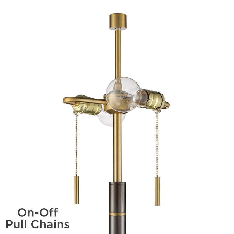 Possini Euro Design Moira Two-Tone Brass and Black Modern Table Lamps Set of 2