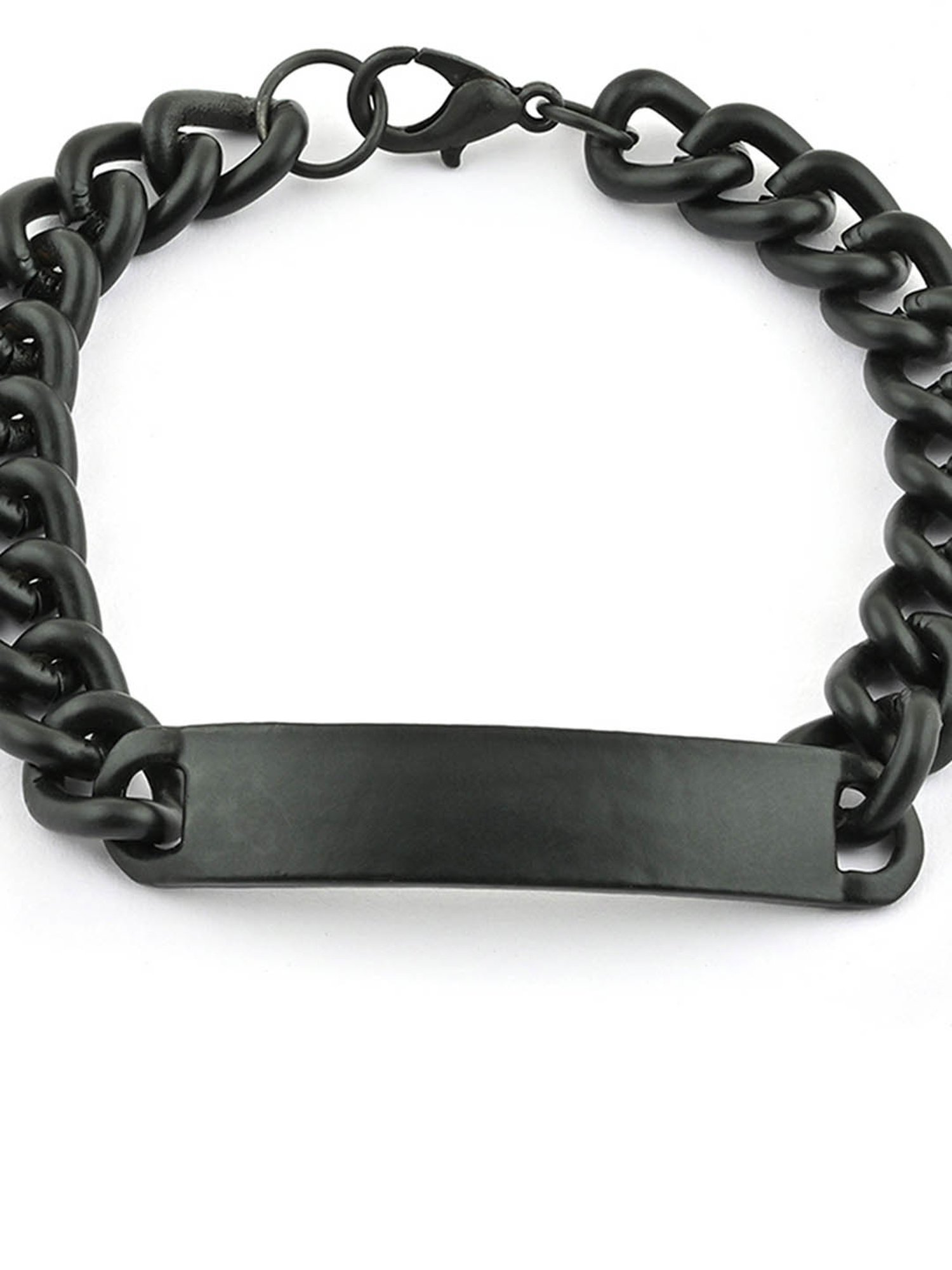 The Bro Code Black Single Chain Bracelet for Men