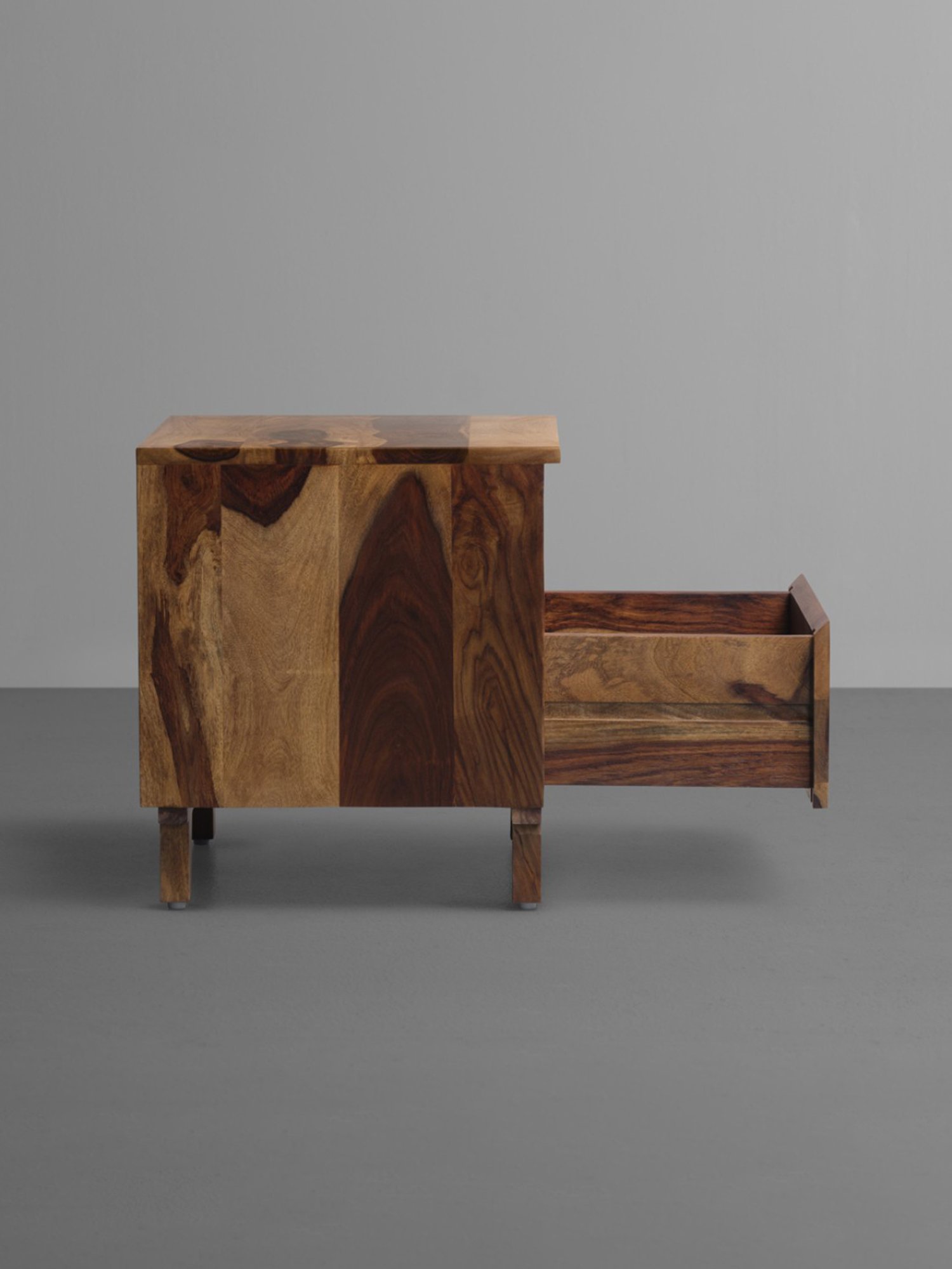 Sleepyhead Ally Teak Brown Sheesham Wood Bedside Table