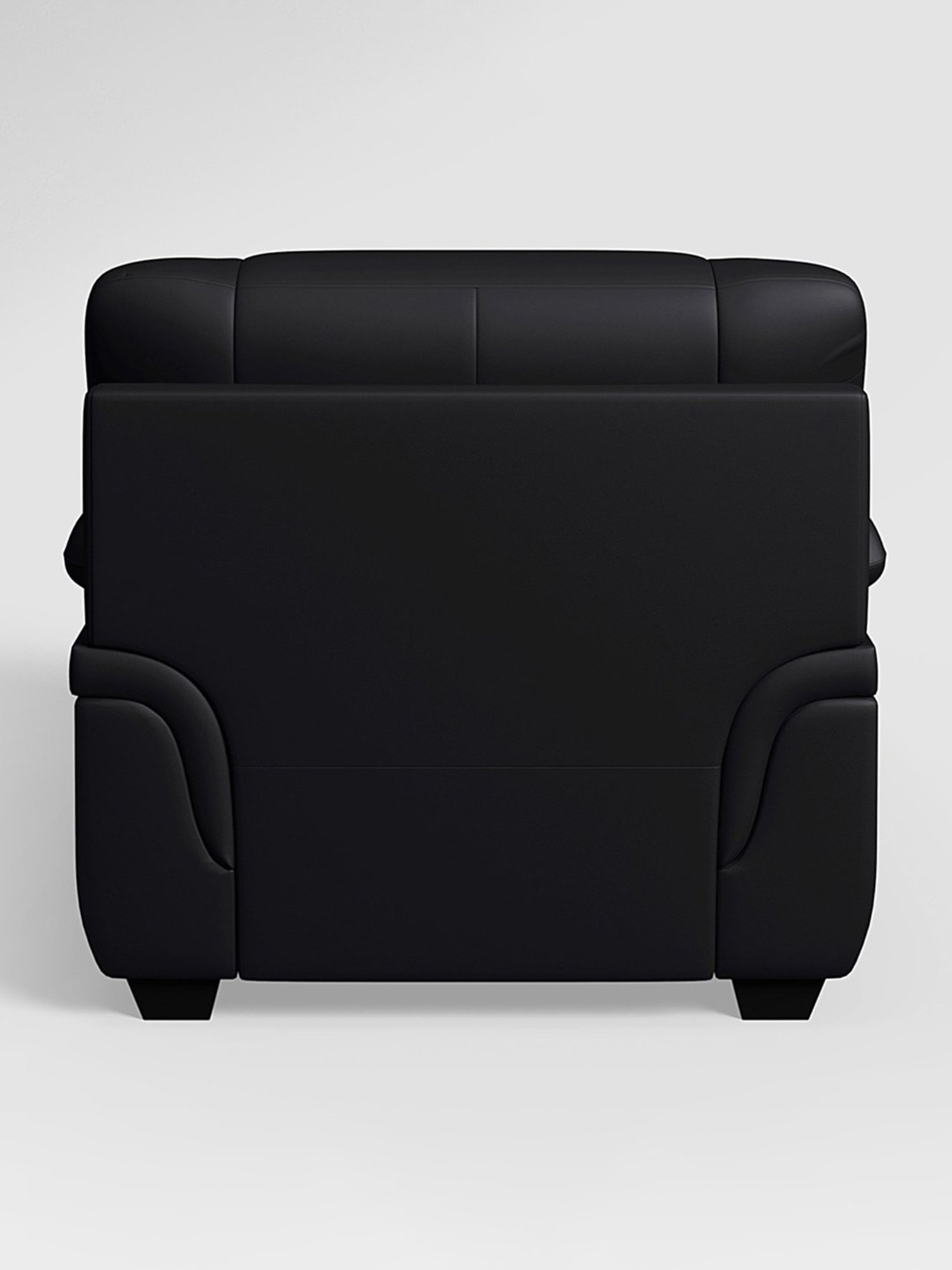 Godrej Interio Orleans Plus Black Wood 1 Seater Sofa