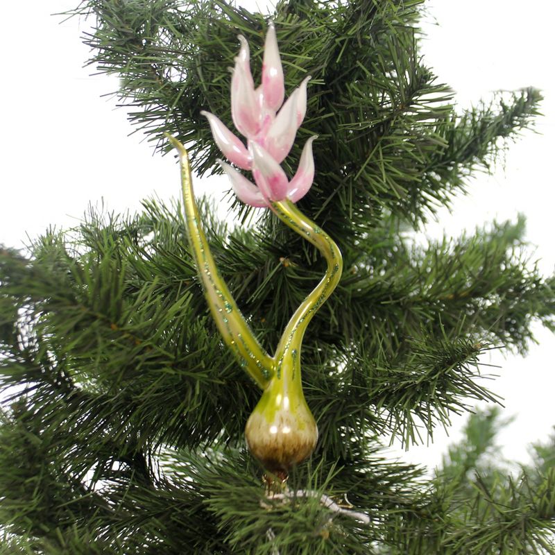 Morawski 7.75" Long Pink Flower Clip On  -  Tree Ornaments