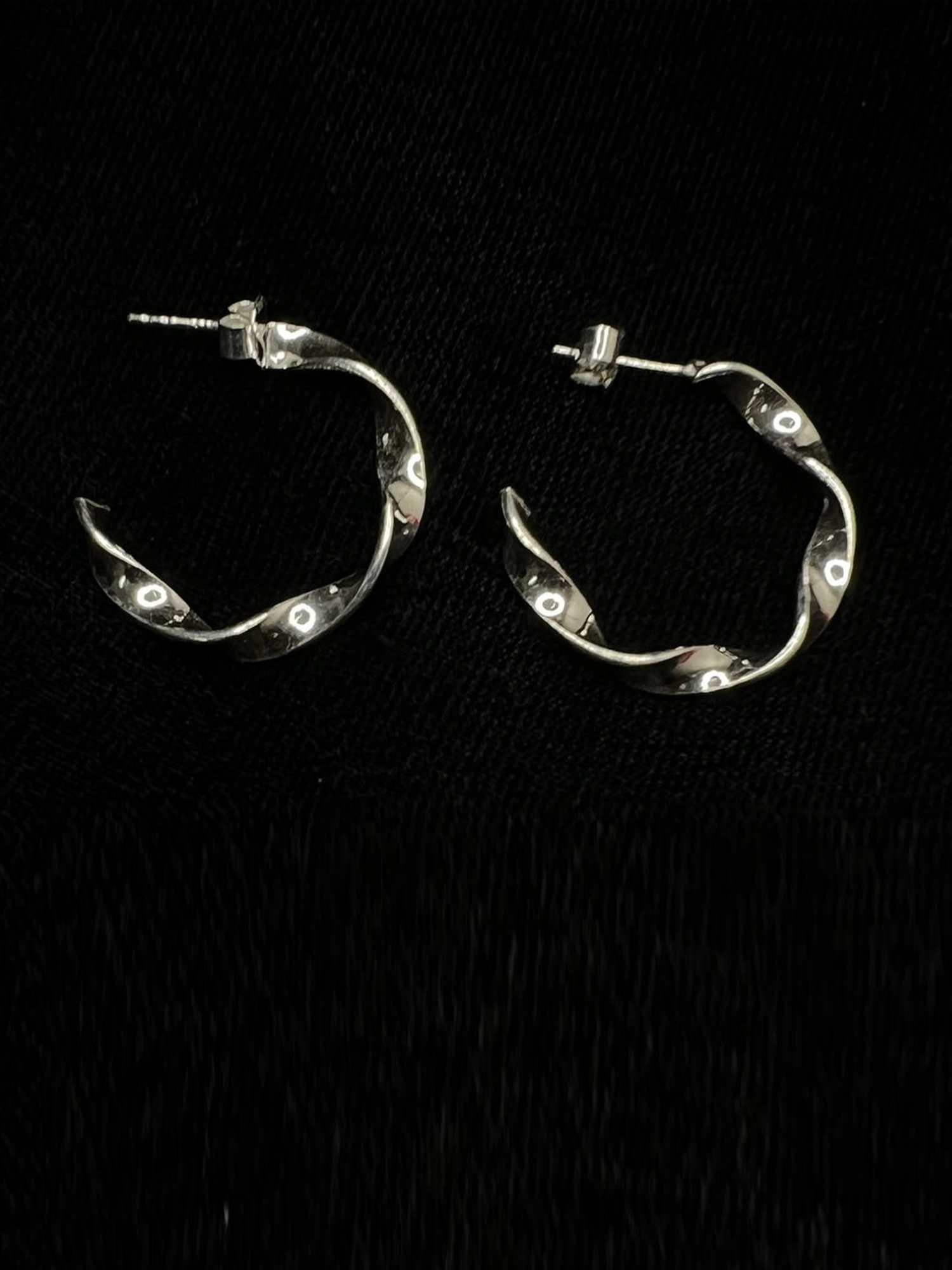 Arte Jewels 925 Sterling Silver Twisted Half Hoop Earrings for Women & Girls