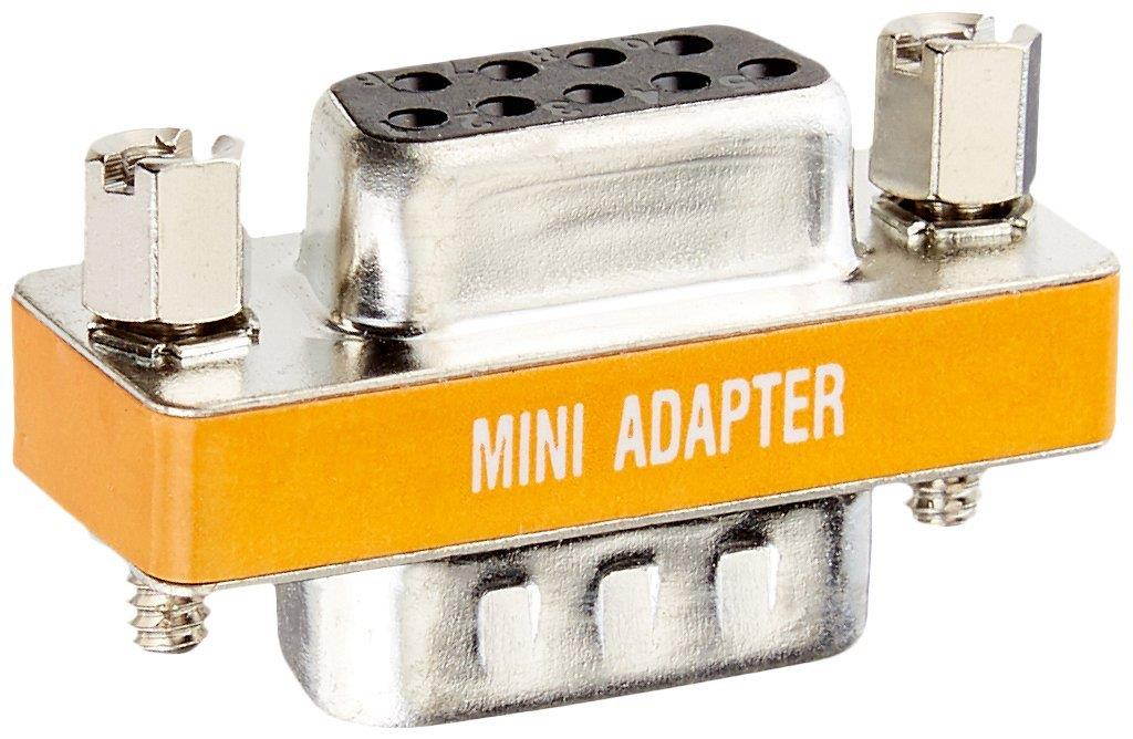 CablesOnline DB9 Null Modem Female to Female Slimline Data Transfer Adapter/Gender Changer , (10-Pack) (AD-N06M-10)