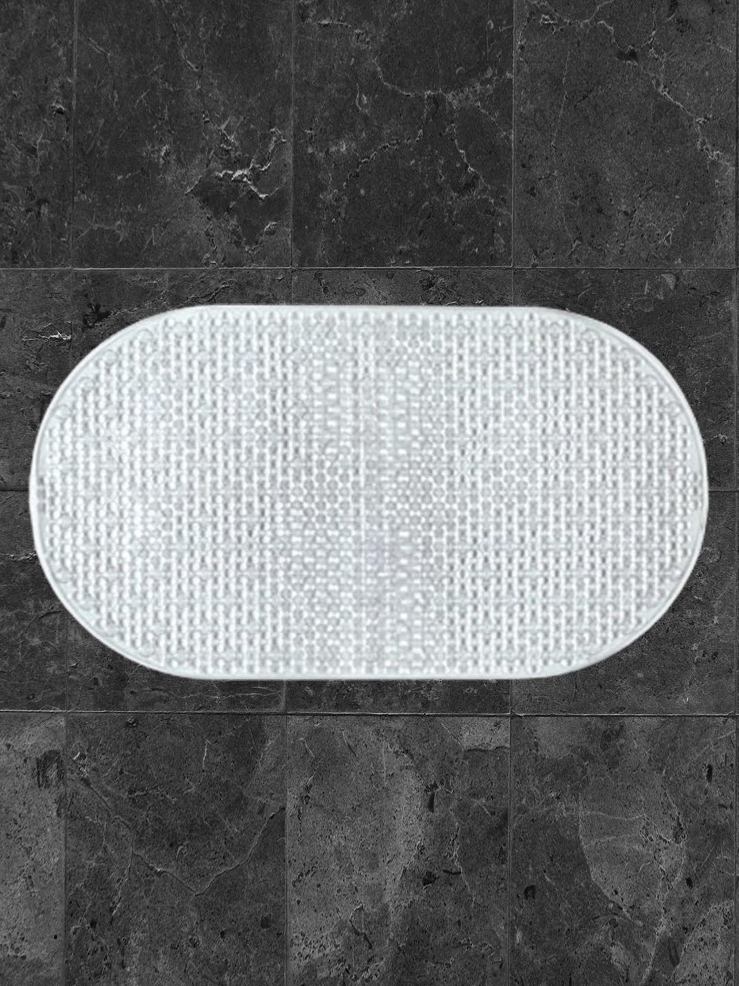 Freelance White PVC Set of 1 Shower Mats