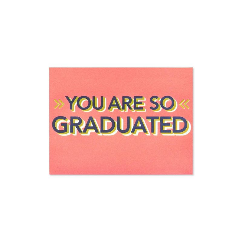 "So Graduated" Graduation Card Pink