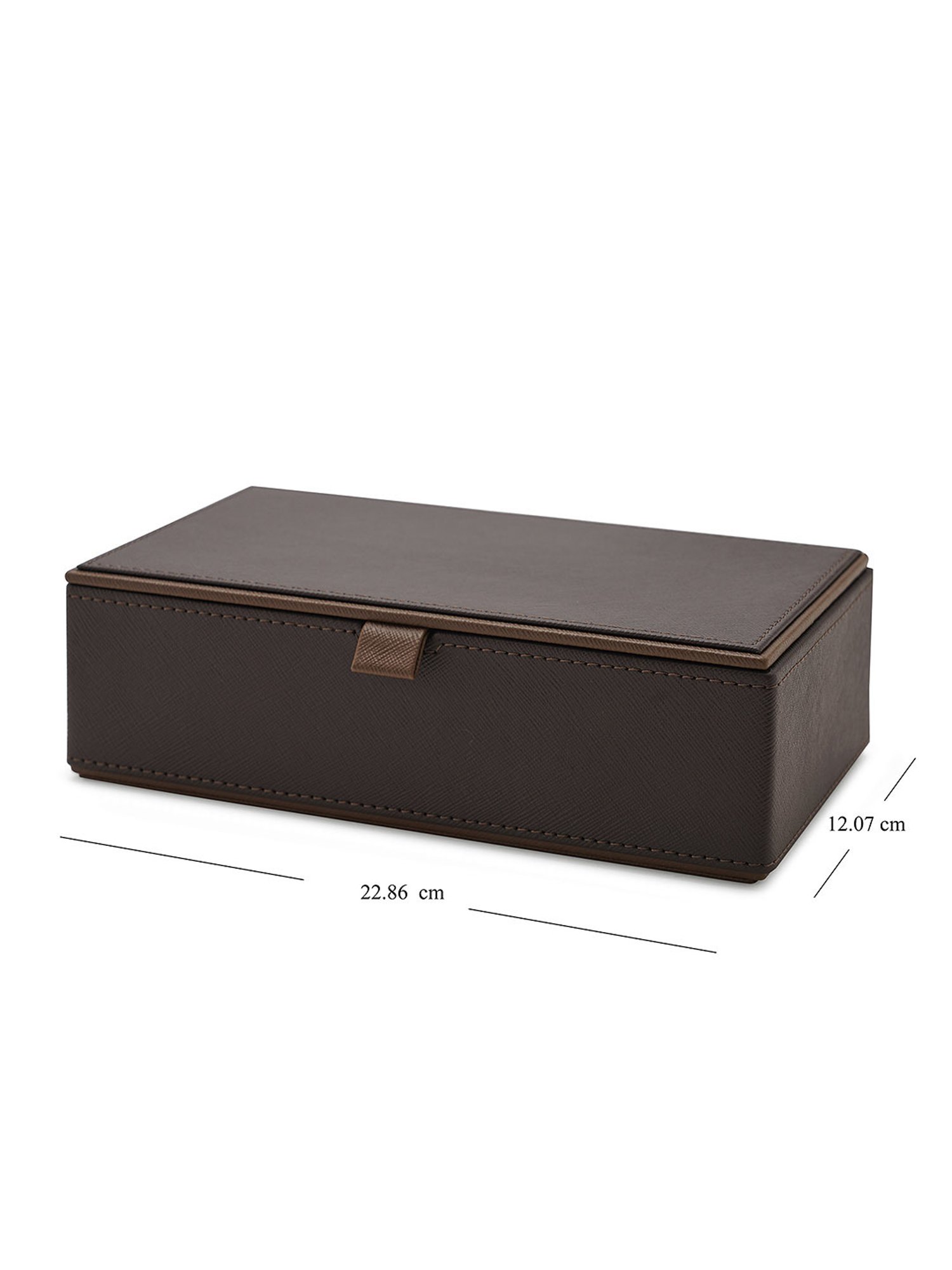 Pure Home and Living Brown Leather Solid Storage Boxes