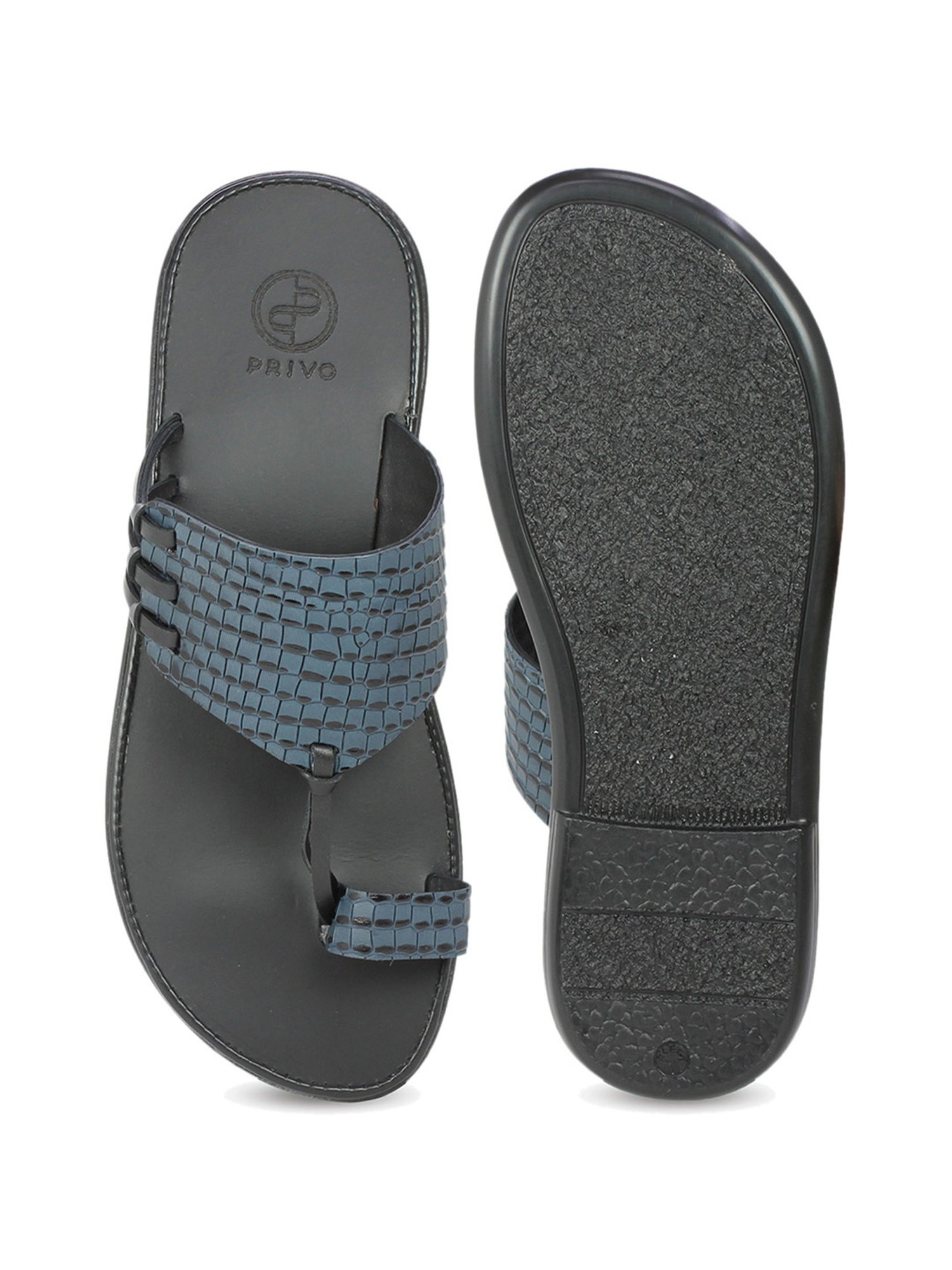 Privo by Inc.5 Men's Blue Toe Ring Sandals