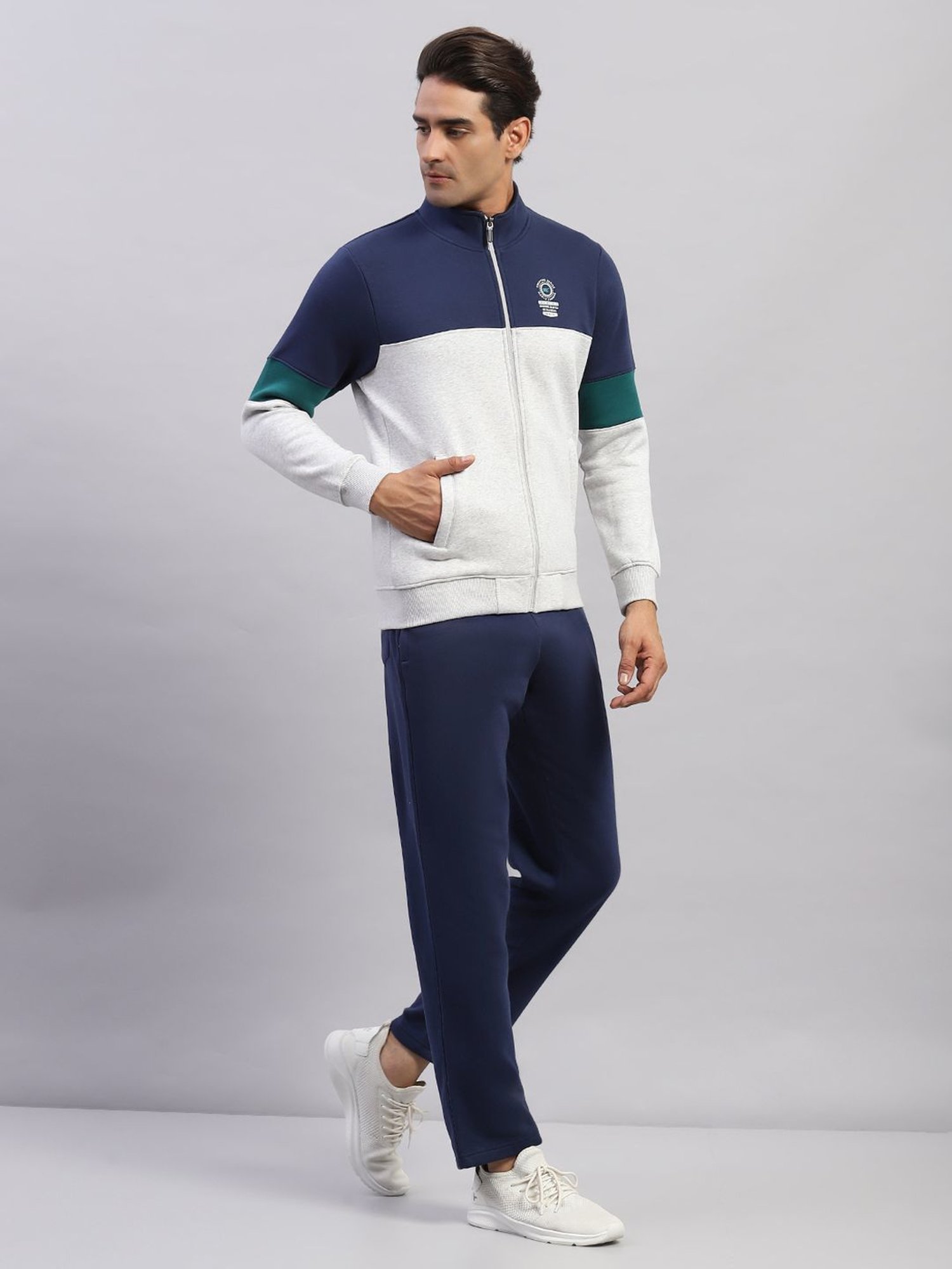 Rock.It Blue Regular Fit Printed TrackSuit